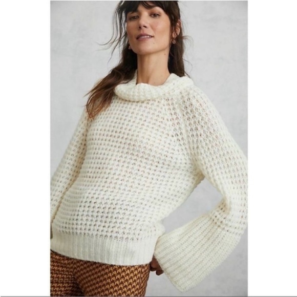 Anthropologie Sweaters - Anthropologie Maeve Dionne Mint Sweater Bell Sleeves Size Medium